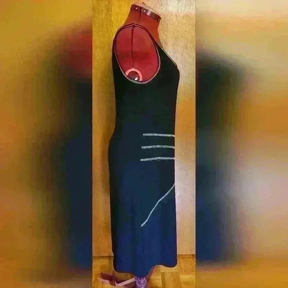 Frank Lyman Design | Black Dress with White Détails with Cardigan, Size  14 - Picture 3 of 8